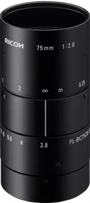 RICOH Lens with Locking Screws 75mm F:2.8 Manual Iris 9MP/12MP