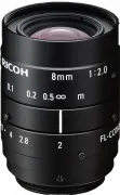 RICOH Lens with Locking Screws 8mm F:1.8 Manual Iris ›5MP