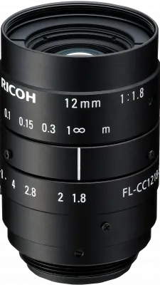 RICOH Lens with Locking Screws 12mm F:1.8 Manual Iris ›5MP