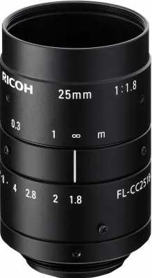 RICOH Lens with Locking Screws 25mm F:1.8 Manual Iris ›5MP