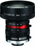 RICOH Lens with Locking Screws 8mm F:1.4 Manual Iris 5MP