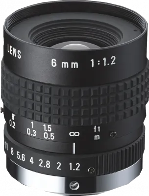 RICOH Lens with Locking Screws 6mm F:1.2 Manual Iris VGA