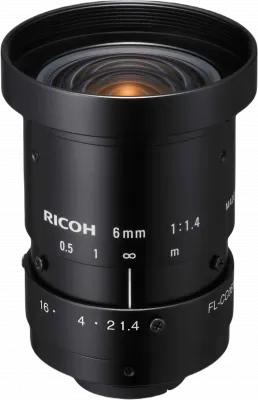 RICOH Lens with Locking Screws 6mm F:1.4 Manual Iris 2MP