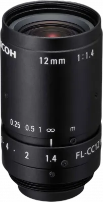 RICOH Lens with Locking Screws 12mm F:1.4 Manual Iris 2MP